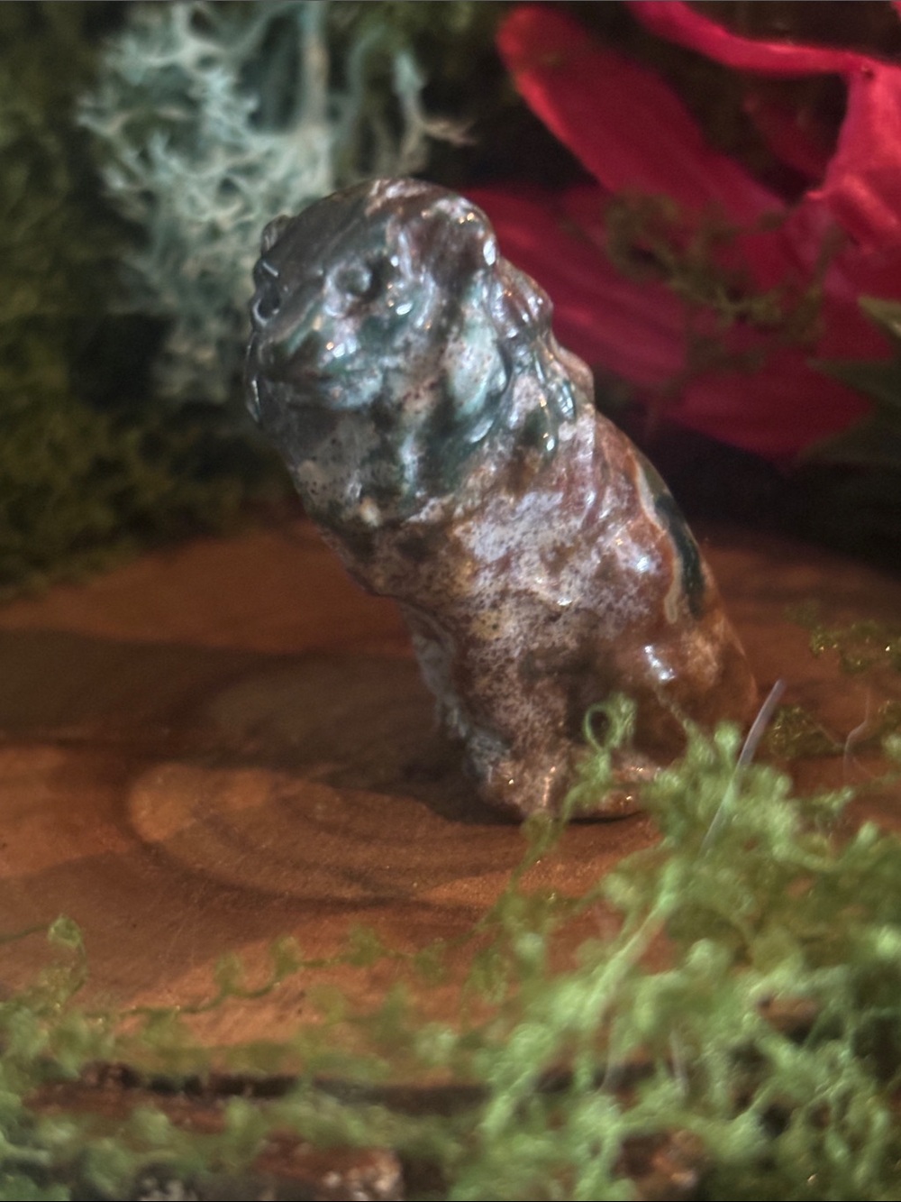 Ocean Jasper stone Lion Figurine